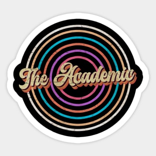 vintage circle line color The Academic Sticker